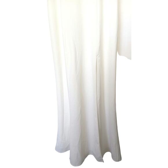 Show Me Your Mumu Front Slit Maxi Formal Dress Ivory Womens Large - Picture 4 of 6
